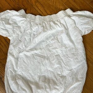 White Eyelet Puff Sleeve Top